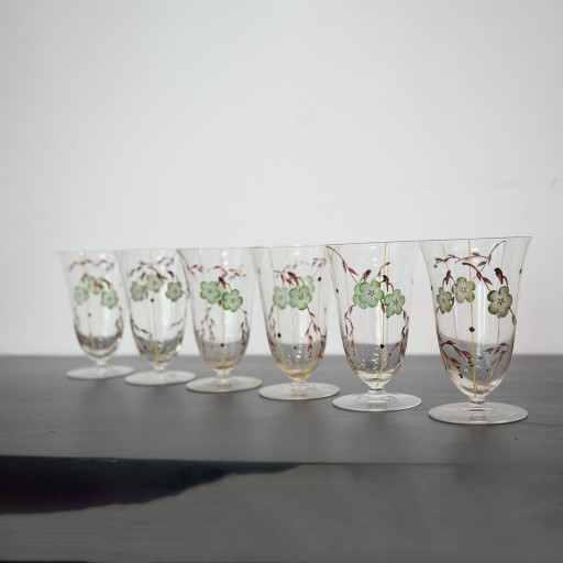 Copas de vidrio decoradas